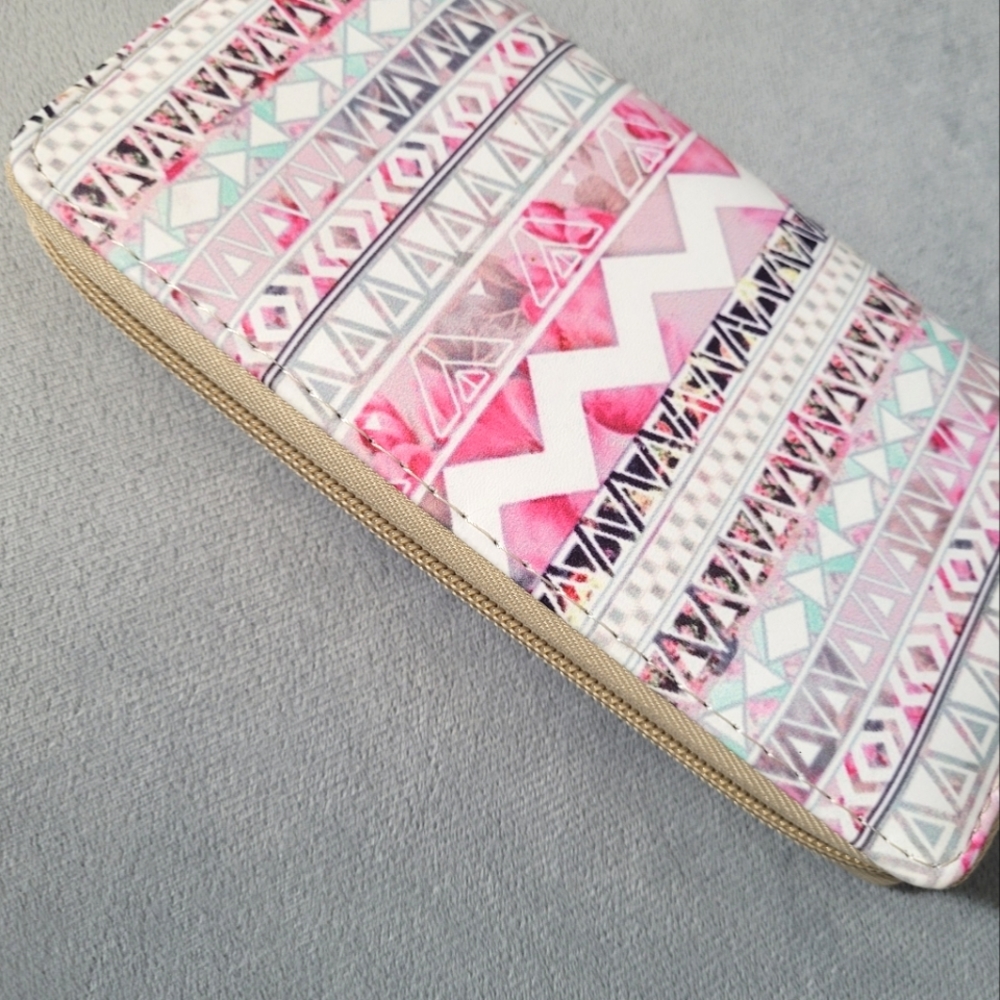 Patterned Zip-Around Wallet - Picture 13 of 16